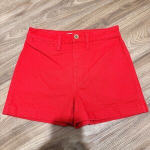 Madewell High Waist Red Women's Shorts